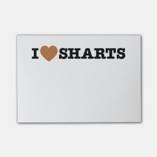 Post-it® I Heart Sharts Funny Graphic
