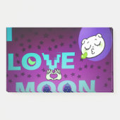 Post-it® "I Love Moon" - Un design d'art céleste fantasque (Devant)