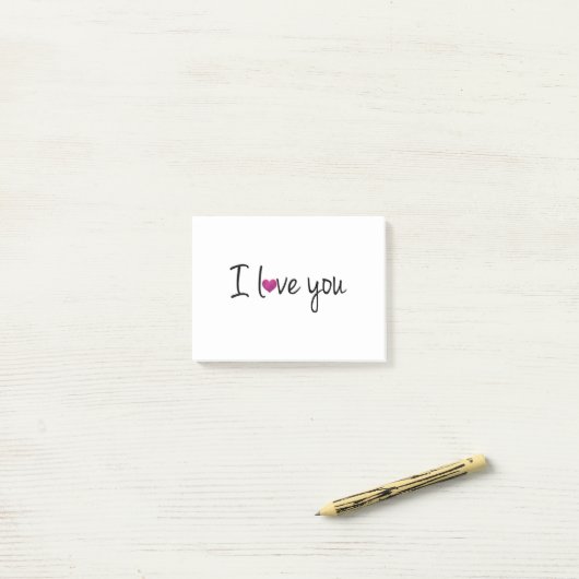Post-it® I love you (Sur un bureau)
