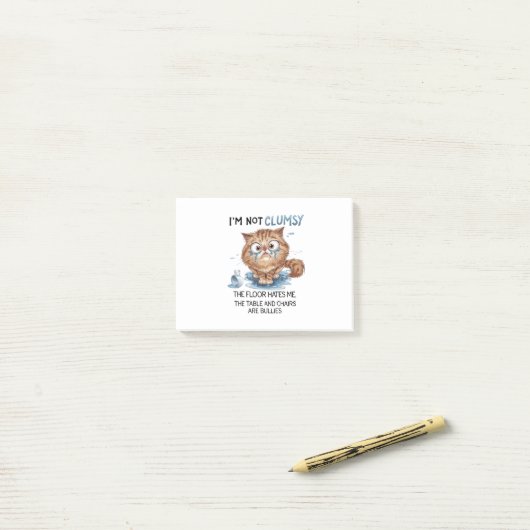 Post-it® I’m Not Clumsy (Sur un bureau)