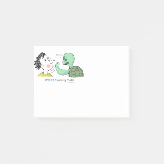 Post-it® ICD-10 : W59.22 frappé par la tortue (Devant)