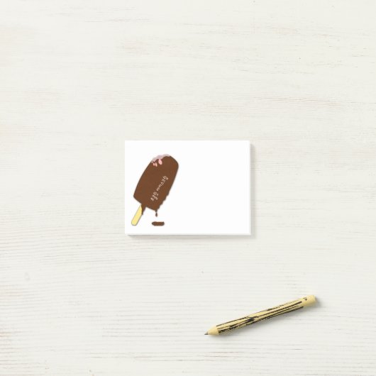 Post-it® Icecream au chocolat coréen (Sur un bureau)