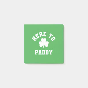Post-it® Ici à Paddy Funny Shamrock de la Saint Patrick