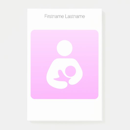 Post-it® Icône allaitante rose (Devant)