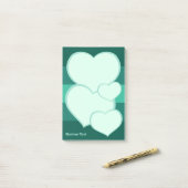 Post-it® Icône Coeur plat (Sur un bureau)