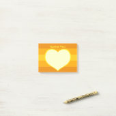 Post-it® Icône Coeur plat (Sur un bureau)