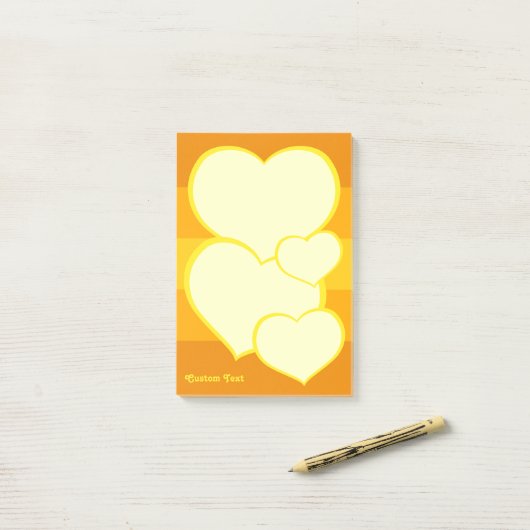 Post-it® Icône Coeur plat (Sur un bureau)