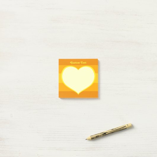 Post-it® Icône Coeur plat (Sur un bureau)