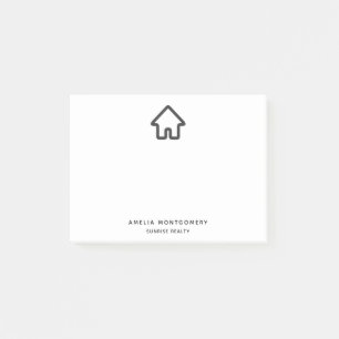Post-it® Icône d'architecture de biens immobiliers Maison