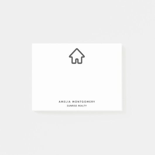 Post-it® Icône d'architecture de biens immobiliers Maison (Devant)