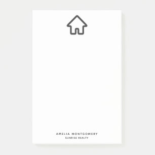 Post-it® Icône d'architecture de maison de biens immobilier