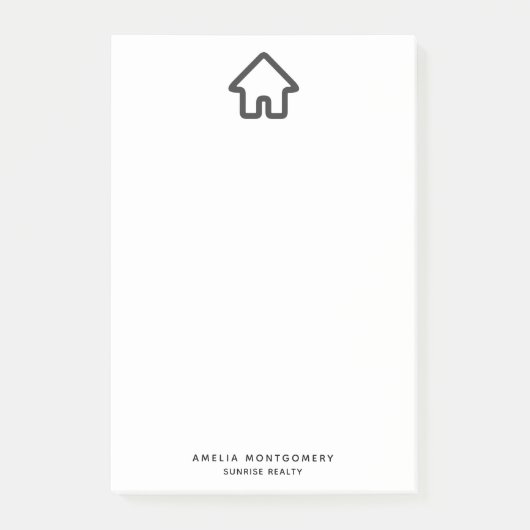 Post-it® Icône d'architecture de maison de biens immobilier (Devant)