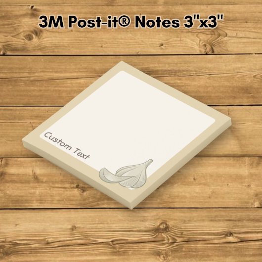 Post-it® Icône de l'ail en xylogravure