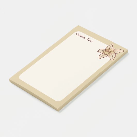 Post-it® Icône Fleur Vanille (Incliné)