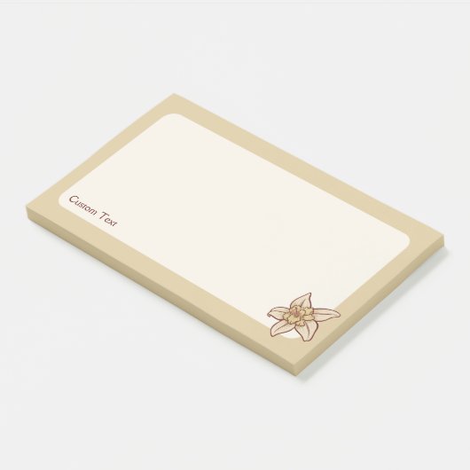 Post-it® Icône Fleur Vanille (Incliné)