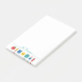 Post-it® Icônes École Mignonnes Professeur Personnalisé (Incliné)