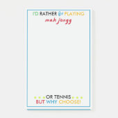 Post-it® I'd rather be playing Mahjongg or tennis (Devant)
