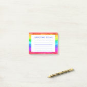 Post-it® Idées Incroyables Aquarelle Arc-en-ciel (Sur un bureau)
