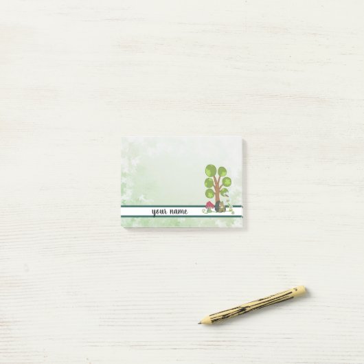 Post-it® Igel sous l'arbre (Sur un bureau)