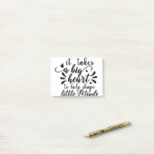 Post-it® il faut un grand coeur pour aider à former des pet (Sur un bureau)