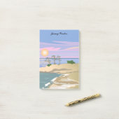 Post-it® Île de vacances 1 Personnalisée (Sur un bureau)