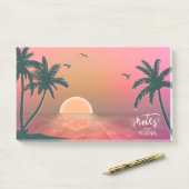 Post-it® Ile tropicale Sunrise Pink ID581 (Sur un bureau)