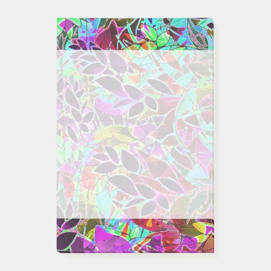 Post-it® Illustration abstraite florale de notes (Devant)