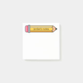 Post-it® Illustration au crayon de dessin Votre nom Notes (Devant)
