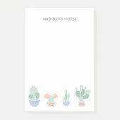 Post-it® Illustration Cactus Succulente Notes Post-It (Devant)