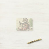 Post-it® Illustration classique de l'arbre du Père Noël joy (Sur un bureau)