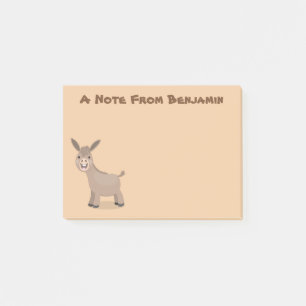 Post-it® Illustration d'âne miniature joyeux