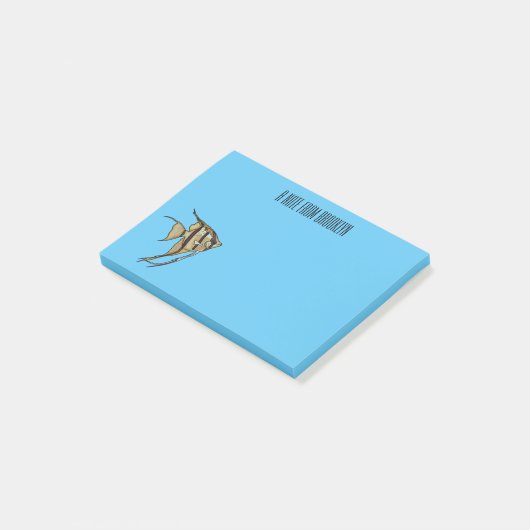 Post-it® Illustration d'angelfish (Incliné)