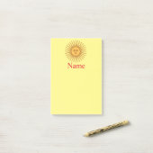 Post-it® Illustration d'art de visage de soleil Thunder_Cov (Sur un bureau)