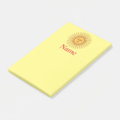 Post-it® Illustration d'art de visage de soleil Thunder_Cov (Incliné)