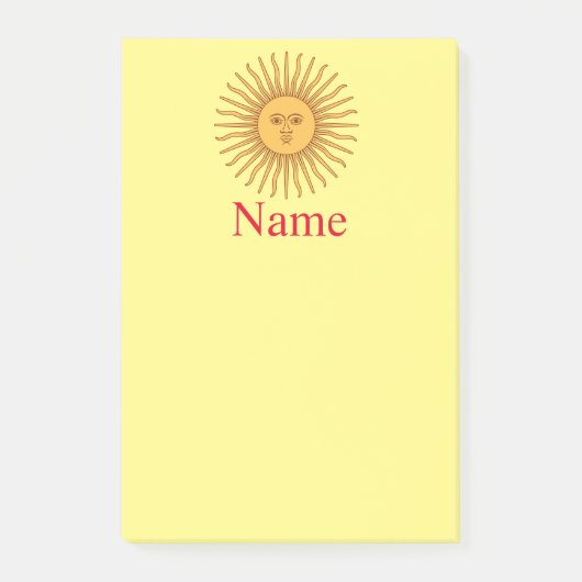 Post-it® Illustration d'art de visage de soleil Thunder_Cov (Devant)