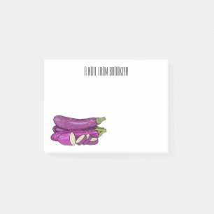 Post-it® Illustration d'aubergine