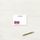 Post-it® Illustration d'aubergine (Sur un bureau)