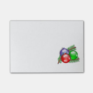 Post-it® Illustration de 3 babioles de Noël