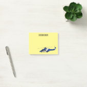 Post-it® illustration de bande dessinée d'hélicoptère de po (Bureau)