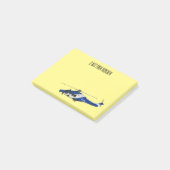 Post-it® illustration de bande dessinée d'hélicoptère de po (Incliné)