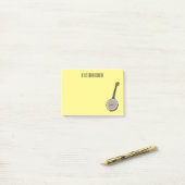 Post-it® Illustration de Banjo (Sur un bureau)