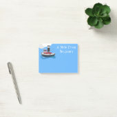 Post-it® Illustration de bateau de pêche chalutier mignon e (Bureau)