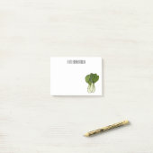 Post-it® Illustration de Bok choy (Sur un bureau)