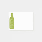 Post-it® Illustration de bouteille de vin - Nom blanc moder (Devant)
