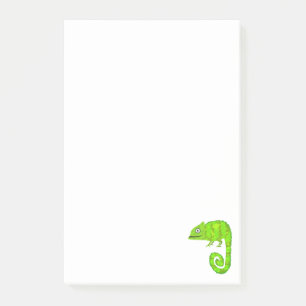 Post-it® Illustration de caméléon vert mignon Reptile tropi