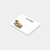 Post-it® Illustration de camion de grue (Incliné)