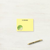 Post-it® Illustration de caricature de laitue (Sur un bureau)
