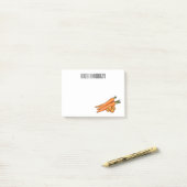 Post-it® Illustration de carotte (Sur un bureau)