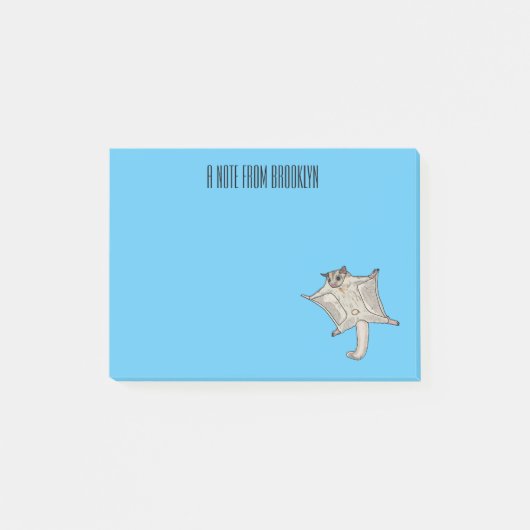 Post-it® illustration de cartoon de glider sucré (Devant)