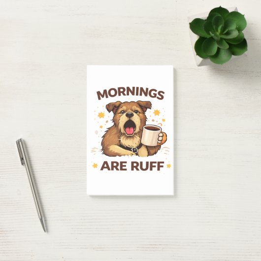 Post-it® Illustration de chien confortable (Bureau)
